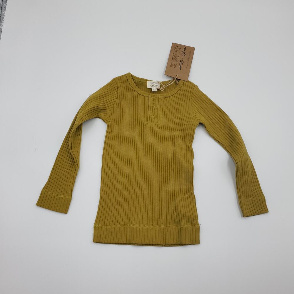 The Simple Folk The Ribbed Top in Ochre Size 12-18 Months